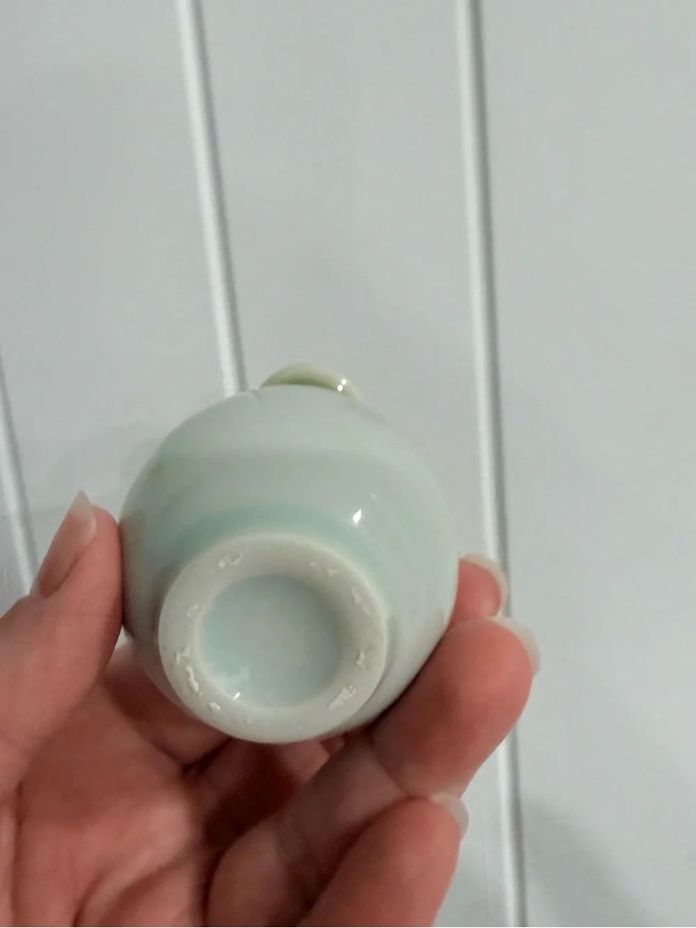 Green Ombre Ceramic Bud Vase